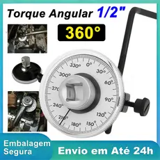 Medidor De Ângulo Digital Transferidor 360° Para Torquímetro 1/2" Ferramenta Mecânica Automotiva