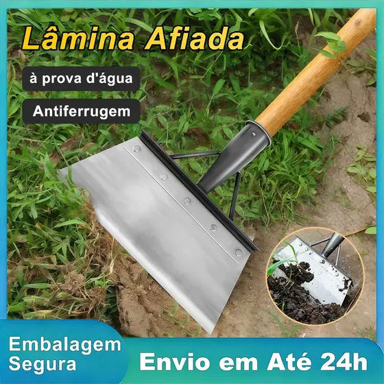 Pá de Limpeza Multifuncional para Jardim Fazenda Pastagens Capina Resistente à Ferrugem 21/32cm