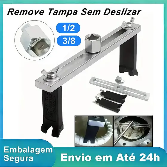 Chave P/ Sacar Porca Tampa Da Bomba De Combustível De Carro De Uso Geral Ajustável Universal
