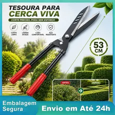 Tesoura de Poda Para Cerca Viva e Grama Profissional 53cm Tesourão de Jardim Para Arbustos
