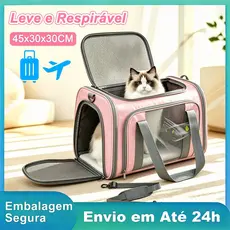 Bolsa Transporte Pet Expansível Cães Gatos Mochila Viagem Avião Cabine Resistente Leve