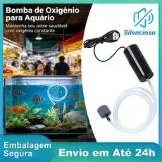 Bomba de Ar Compressor Mini USB para Aquário de Peixes Silenciosa