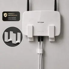 Suporte de Parede para Roteador de Internet Sem Furar com Fita Dupla Face Universal Reforçado