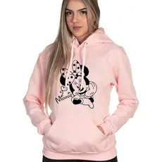 Moletom Canguru Flanelado Feminino Blusa De Frio Confortável  Minnie em algodão Tendência Unissex