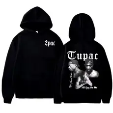 Moletom Premium Canguru Flanelado Tupac Raper Trap Song Música Artista Pop Estilo Lançamento Unisex