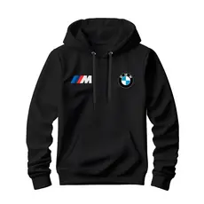 Moletom Canguru Algodão Flanelado Confortável Estampado Tendência Carro Luxo BMW Confortável Unissex