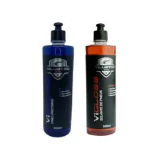 Kit 2 Pneu Pretinho Premium Vigloss Vibrilho 500ml Vilustro