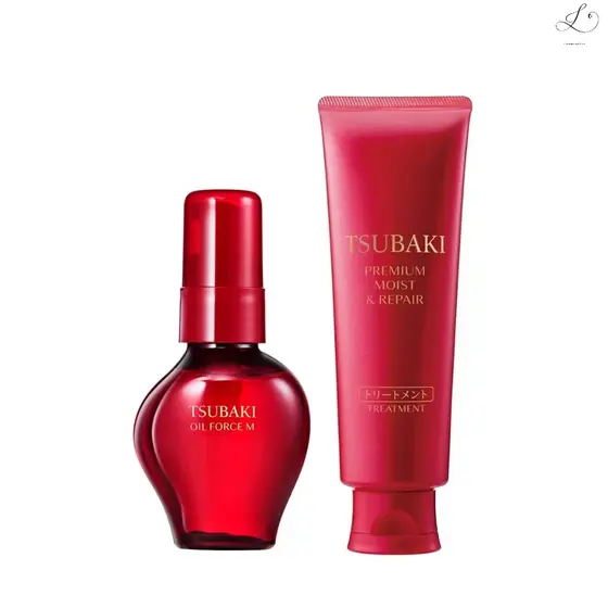 Tsubaki - Premium Glass Hair (Oil Force M - Óleo Capilar 60ml + Moist & Repair Treatment 160g)