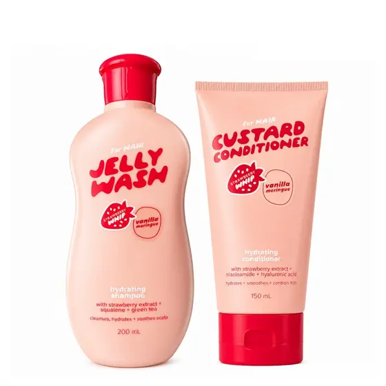 For HAIR - Jelly Wash & Custard Conditioner - Shampoo 200ml + Condicionador 150ml