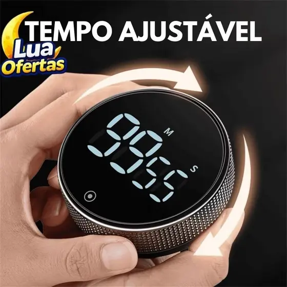 Temporizador Digital Program谩vel Timer De Cozinha Magn茅tico Alarme Rel贸gio Academia Cronometro