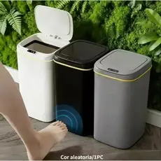 Lixeira Inteligente 16L Recarregável para com Sensor Automático Banheiro Cozinha Higiênica Casa Escritório Cozinha