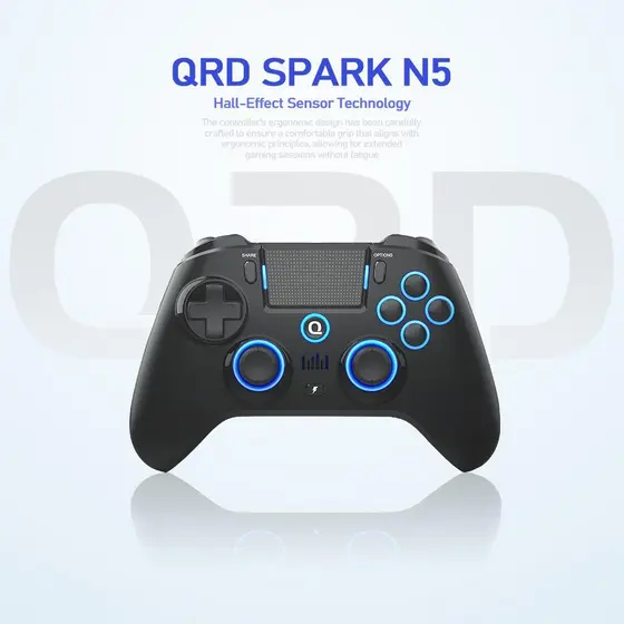 QRD Spark N5 Controle com Efeito Hall Joystick Anti-Drift para PS4 PS3 Android iOS PC Universal Gamer