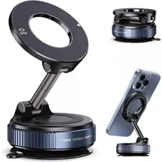 Suporte Celular Carro Magnético Metal Ventosa a Vácuo 360° Forte Anti-Queda iPhone