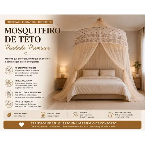 Mosquiteiro teto Gigante Volta ao Mundo Com Abertura Casal Queen King Proteção Contra Mosquitos