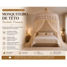Mosquiteiro teto Gigante Volta ao Mundo Com Abertura Casal Queen King Proteção Contra Mosquitos