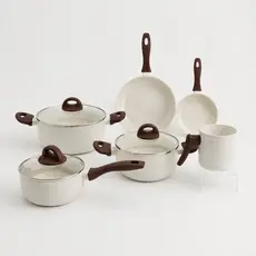 Jogo Panelas Eco Wook 6 Peças Cerâmica Indução Premium Antiaderente Conjunto Cozinha