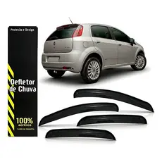 Calha Chuva Defletor Punto 2008/2021 4p Jogo Top Kit Premium
