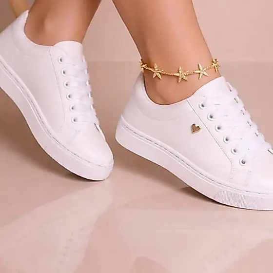 Tenis Femenino Coraçao Leve Dia a Dia casual Caminhada