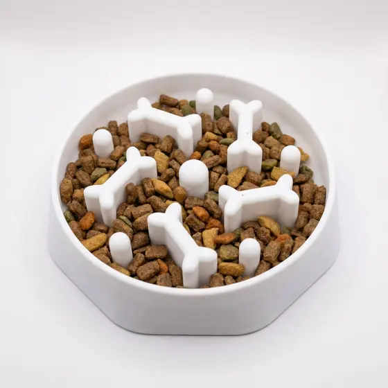 Comedouro Lento Interativo para Cachorro com Obstáculos Antiengasgo