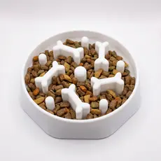 Comedouro Lento Interativo para Cachorro com Obstáculos Antiengasgo