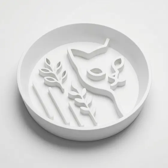 Comedouro Lento para Gatos com Design Labirinto Anti Stress
