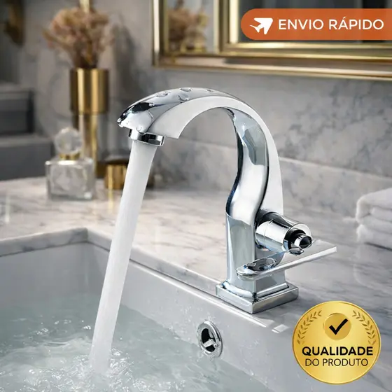 Torneira 304 Inox Banheiro 100% Metal Brilhante Cuba Banheiro Lavatório Água Fria