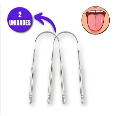 1/2/3 Limpador de Língua Aço Inoxidável Higiene Bucal Remove Bactérias Mau Hálito Raspador