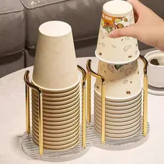 Suporte Para Copos Acrílico Descartável Chá Água Prateleira Com Canecas De Pau Mais Longo Organizador