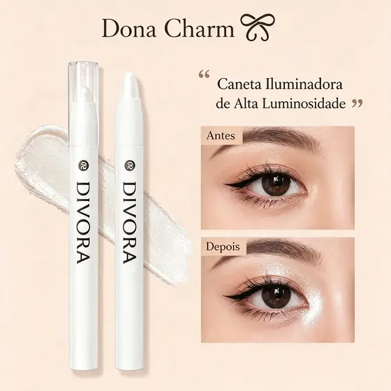 Sombra Iluminadora , Brilho Perolado , Espumante E De Longa Duração Sem Pó Voador , Destaque Sob Os Olhos , Primer Para