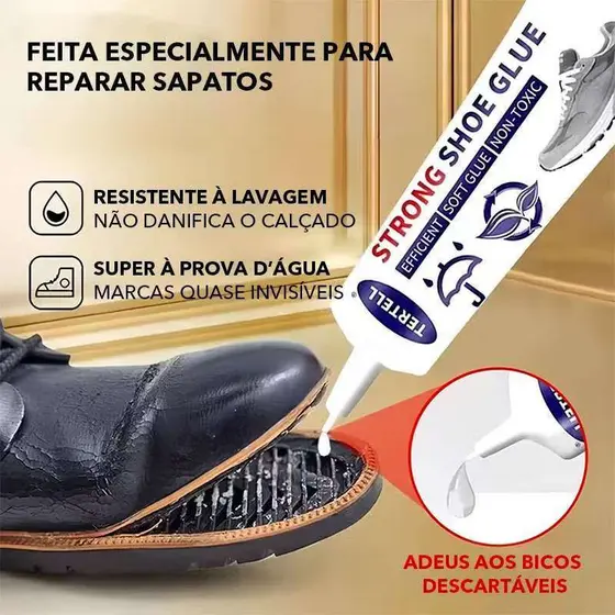 Cola para Reparo de Sapatos Esportivos Profissional Adesivo Forte de Calcado Prova dAgua Macia