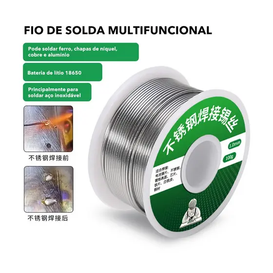 Fio de solda de aço inoxidável doméstico baixo derretimento ponto isqueiro reparação fio de estanho de solda