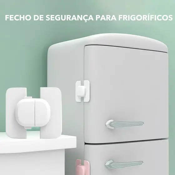 Fechadura de segurança para geladeira infantil, porta de armário, gaveta, sem perfuração, autoadesiva, Anti @-