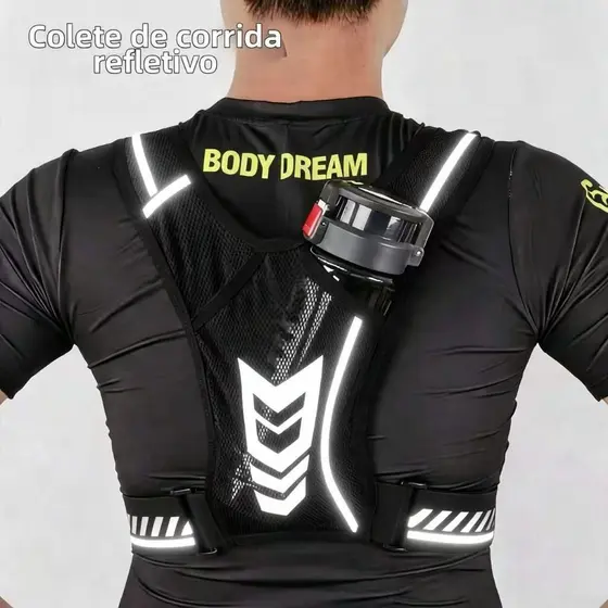 Colete de corrida reflexivo Ultra-leve respirável ciclismo ao ar livre mochila do telefone móvel das mulheres dos homens