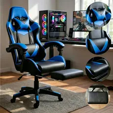 Cadeira Gamer Ergonômica Profissional Reclinável Confortável Com Rodinha Pés e Altura Ajustável para Escritório