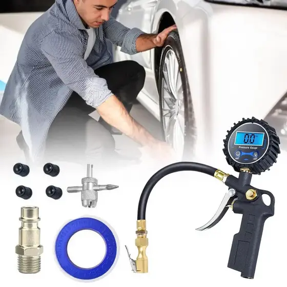 Medidor Digital de pressão dos pneus, 200-300 Psi, alta qualidade.