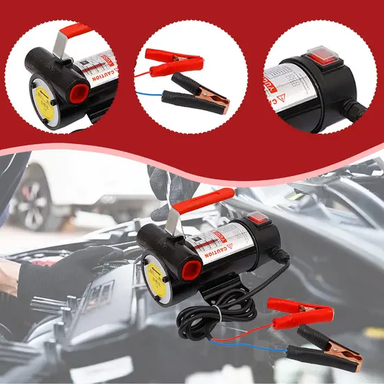 12V Bomba Elétrica de Transferência de Combustível 200W - 40L/min Para Diesel e Querosene Moto Carro Barco Jet Ski