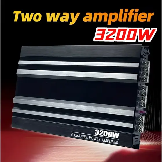 C-236 Amplificador de potência para carro de alta potência 3200W modificado de dois canais e 2 canais