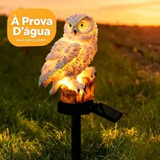 Luz Solar Decoração De Coruja De Jardim Luz Solar Atmosfera Luz à Prova D'água