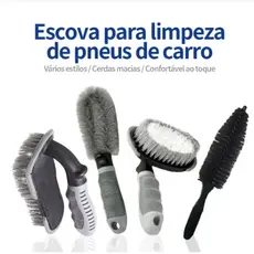 Kit 10 Peças Lavagem Automotiva Esponja + Escova de Pneu + Flanela + Aplicador de Cera + Luva Microfibra + Kit Pincel