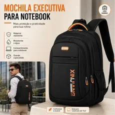 Mochila Masculina Executiva à Prova d’Água para Notebook 15,6” Escolar Grande Capacidade