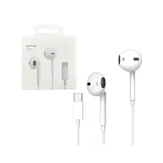 Fone de Ouvido Tipo C Com Microfone Botão Volume Branco (5697)