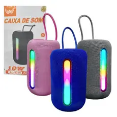 Caixa de Som portátil Potente de malha de tecido Bluetooth Rgb 5.3 5W Wireless speaker SH-319