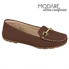 Mocassim Feminino Modare Ultra Conforto Original Elegante Loafer Metal Dourado 7035.641