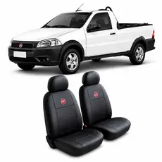 Capa Banco Carro Tecido E Couro Fiat Strada Cabine Simples