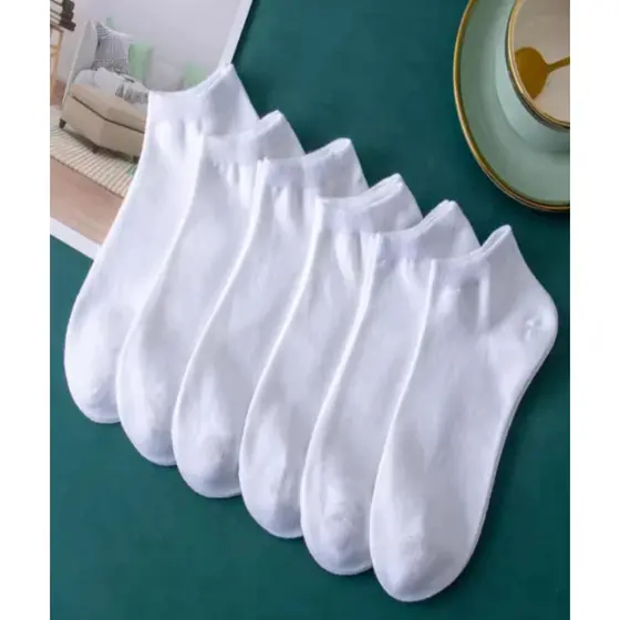 Kit 24 Pares Meias Brancas Cano Curto Soquete Unissex