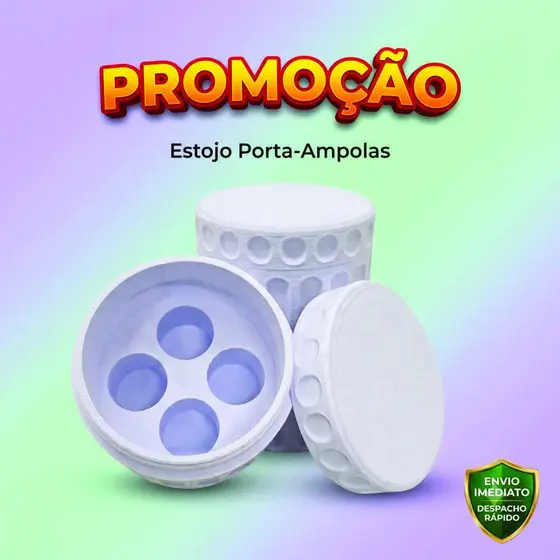 Estojo Protetor Case Porta Ampola Vacina 3ml a 5ml - Organizador 4 Ampolas