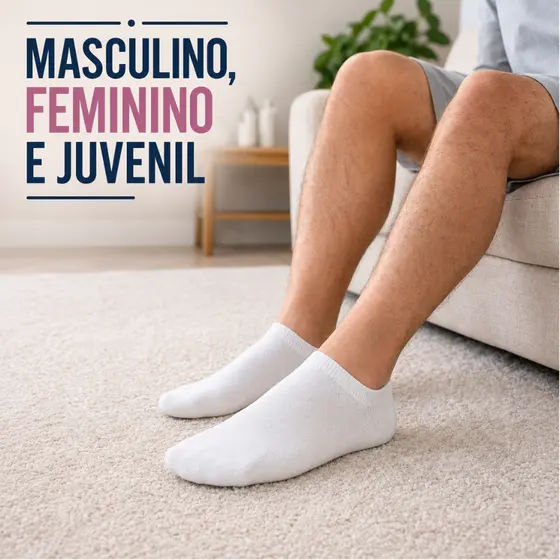Kit 3/6/12 Pares de Meia Soquete Cano Curto Unissex Masculina e Feminina Antitranspirante, Confortável, Respirável