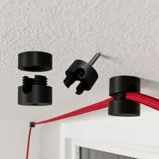Kit 3 Ganchos Parede Teto Suporte para Fios Cabos Cordas Lustres 8mm