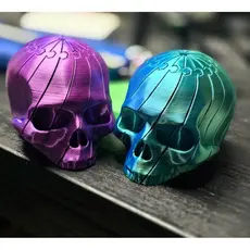 Caveira Articulada Fidget Antistress – Sensorial Metálica - Fidget Crânio Sensorial 3D - Estimulação Tátil e Relaxamento