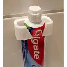 suporte de pasta de dentes de parede para banheiros sem furos com fita dupla face